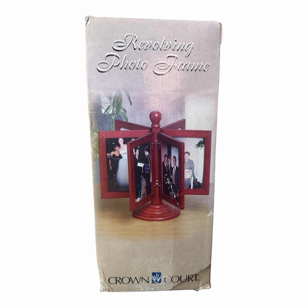 Revolving Photo Frame By Crown Court, NEW SEALED BOX!
